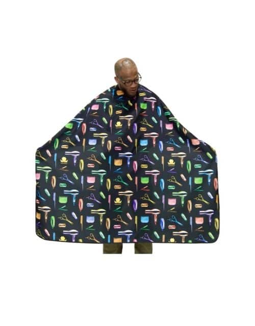 King Midas Fruity Pebble Cape on standing person 2