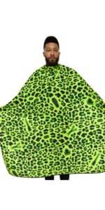 King Midas Leopard Cape Green on standing person