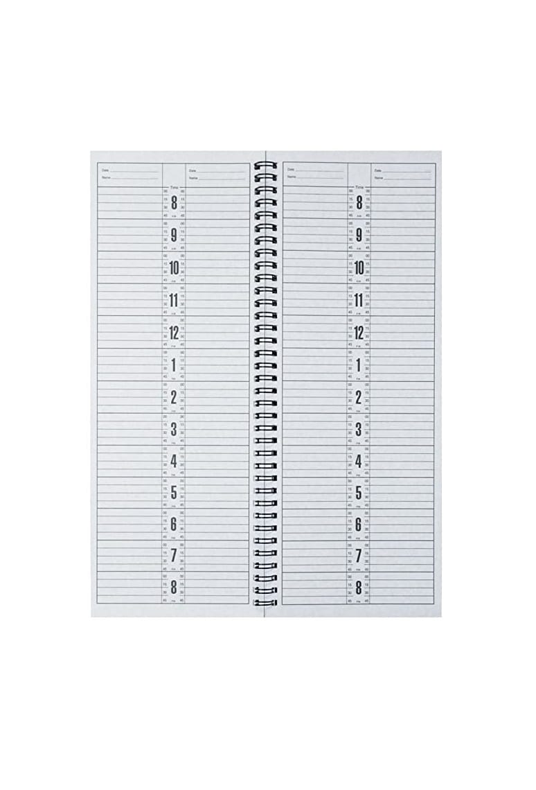 2 colum appointment book dl-c202 time slots