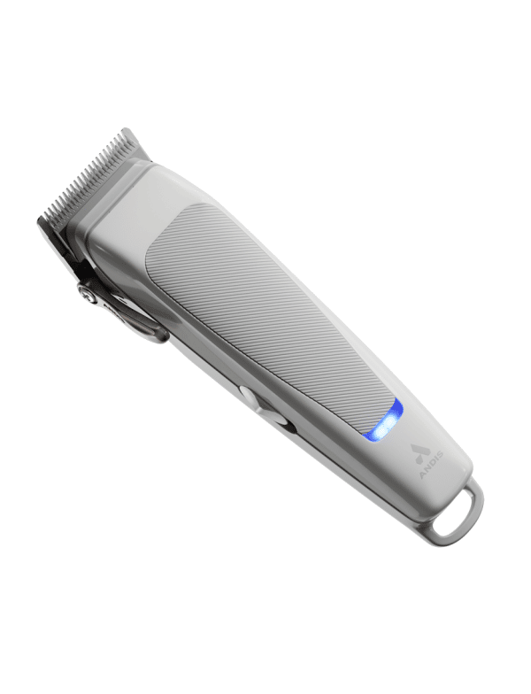Andis reVITE Cordless Clipper Silver #86100 - Angled 2