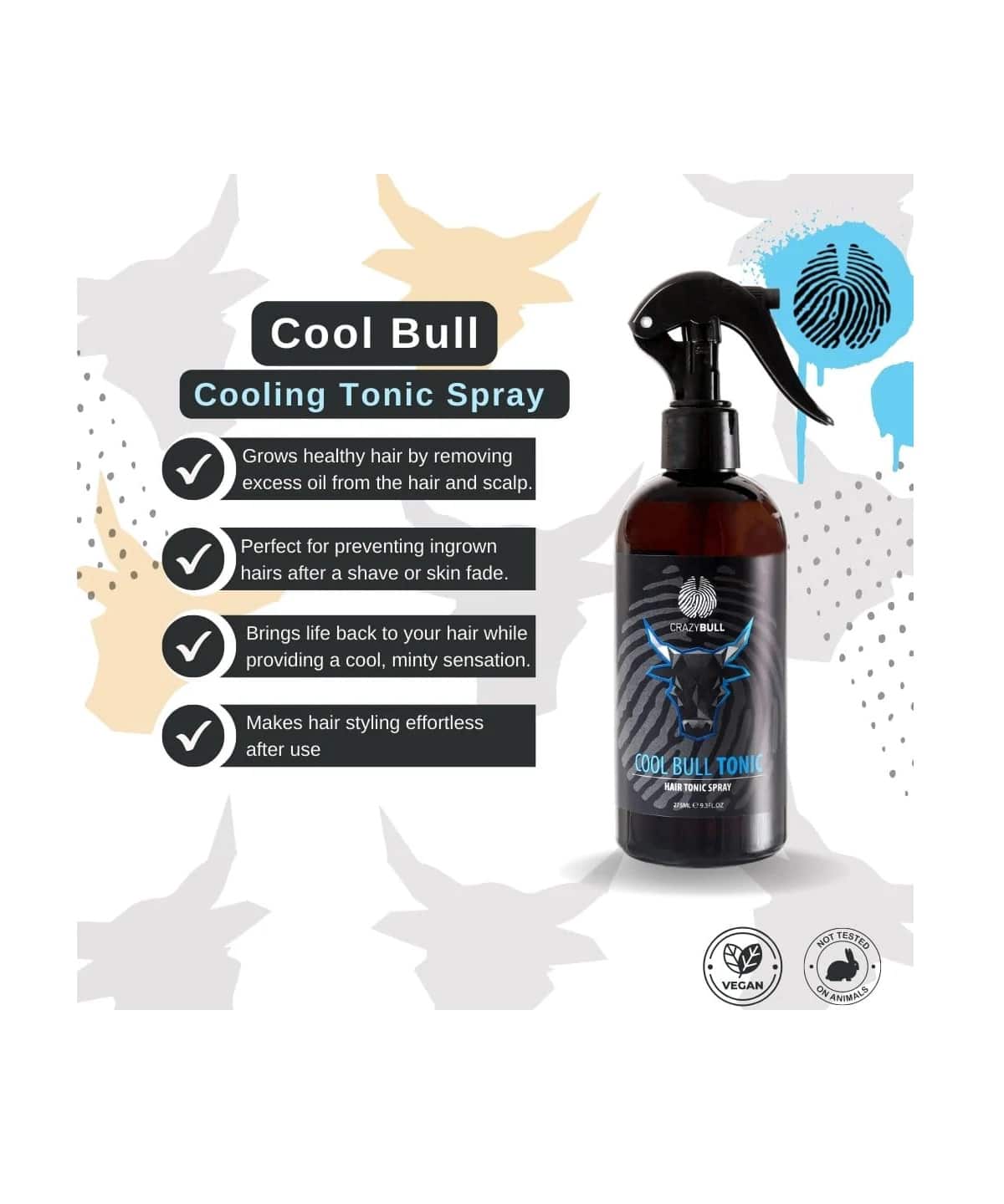 Crazy Bull Cool Bull Hair Tonic Spray 275ml - Info