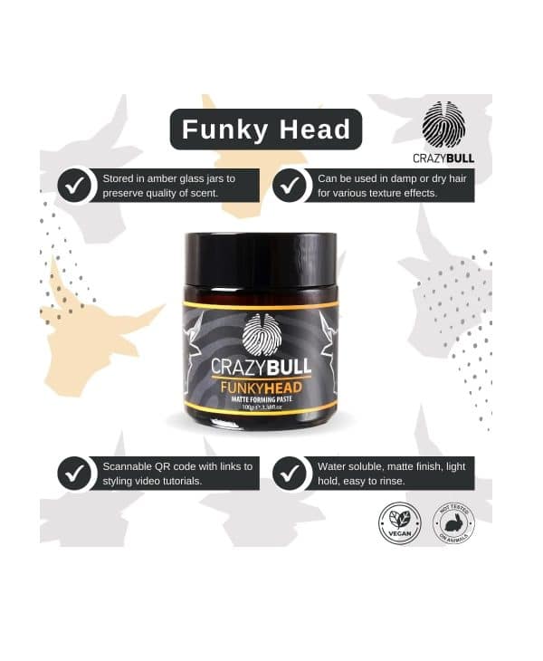 Crazy Bull FunkyHead Matte Forming Paste 100g - Info