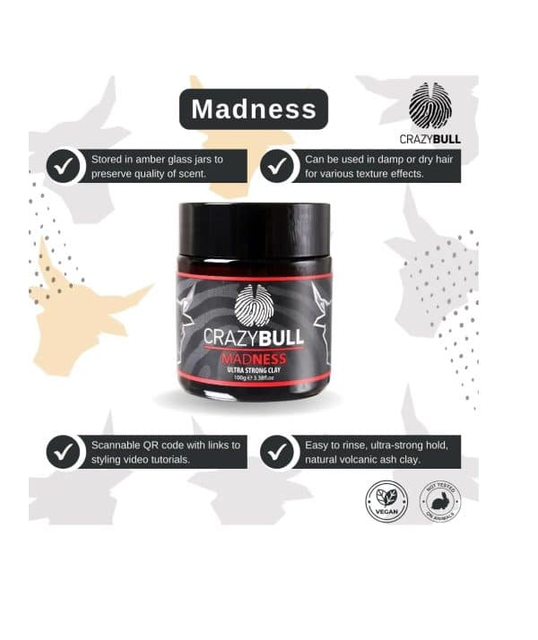 Crazy Bull Madness Ultra Strong Clay 100g - Info