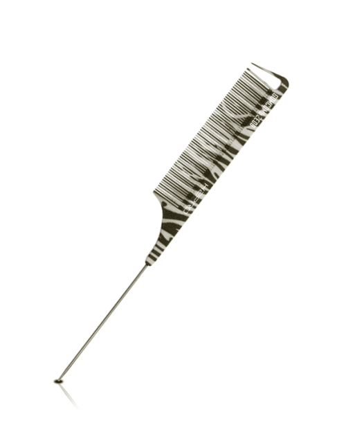 H2PRO GomComb Polycarbonate Zebra Pin Tail Comb #GCZE08