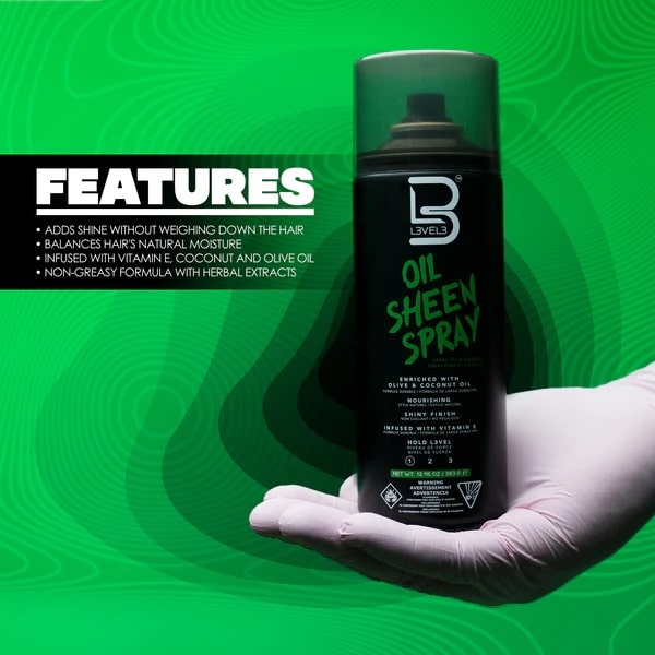 L3VEL3 Oil Sheen Spray 12.95oz - Features