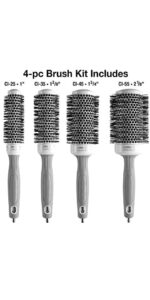 Olivia Garden Ceramic + Ion Thermal Round Brush 4pc Bag Deal #715-CIDL08