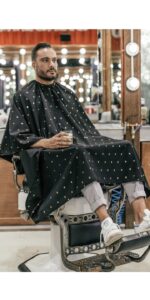 Barber Strong Barber Cape - Gold Metallic Shield