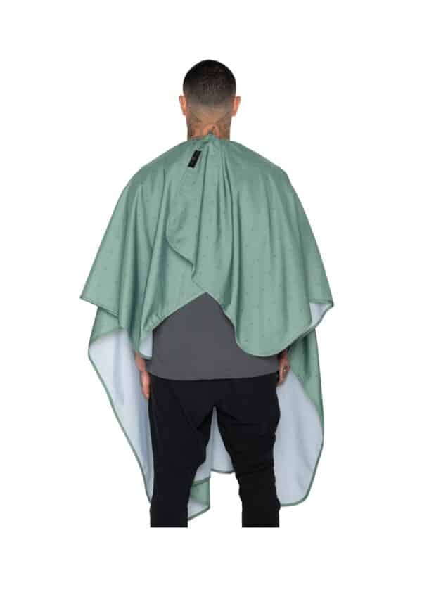 Barber Strong Barber Cape Shield Collection - Army Green Design Back