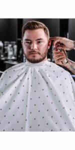 Barber Strong Barber Cape Shield Collection - White