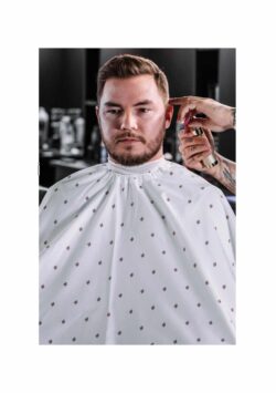 Barber Strong Barber Cape Shield Collection - White