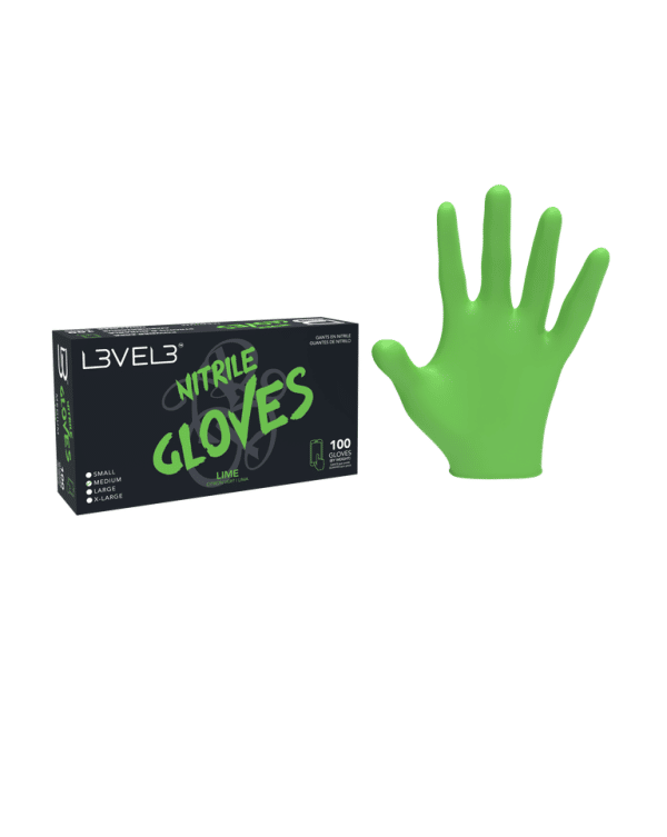 L3VEL3 Nitrile Gloves - Lime (Green)