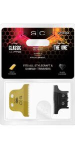 StyleCraft Gold X-Pro Fixed Trimmer Blade with DLC The One Cutter Set #SC529GB Packaging