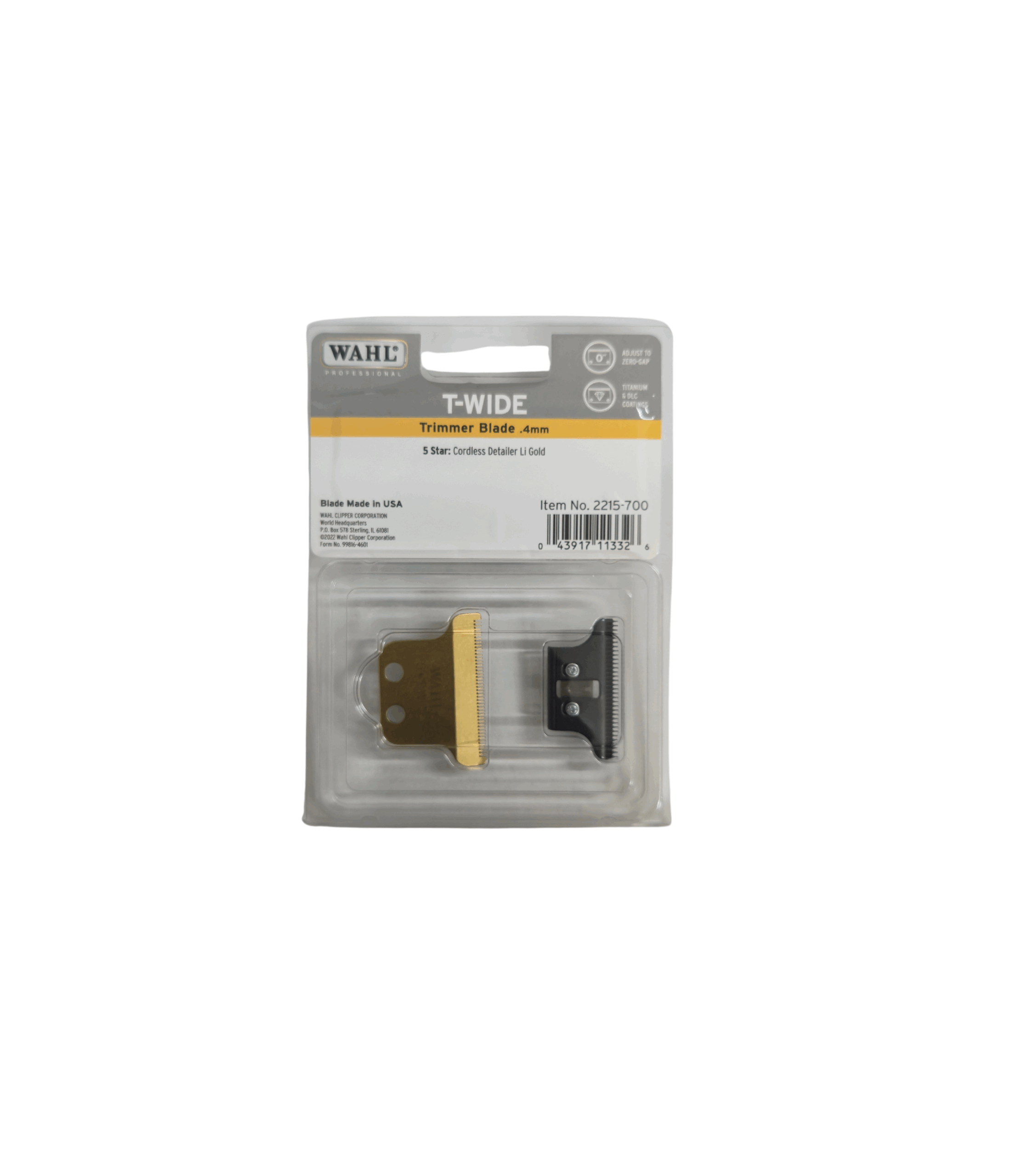 Wahl T-Wide Trimmer Blade Gold #2215-700 - Barber Depot