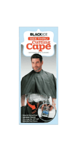 Black Ice See Thru Cutting Cape - Black