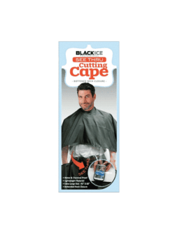Black Ice See Thru Cutting Cape - Black