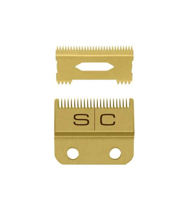 StyleCraft Fixed Gold Fade Blade with Gold Slim Deep Tooth Cutter #SC521G
