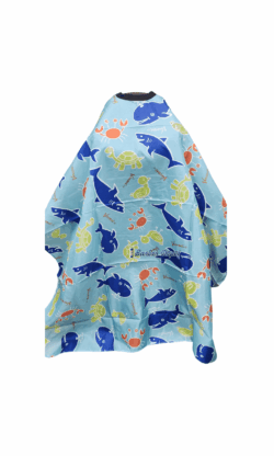 Vincent Kids Cutting Cape Blue Marine Pattern - VT2409