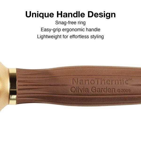 Olivia Garden NanoThermic Ceramic Ion Round Thermal Brush Set #NT-DL01 Handle Info