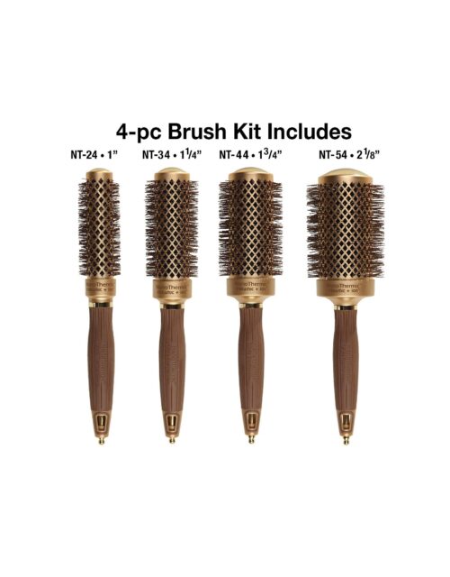 Olivia Garden NanoThermic Ceramic Ion Round Thermal Brush Set #NT-DL01 Includes