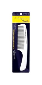 Vincent KD Ceramic White Flat Top Comb #VT1719-1W