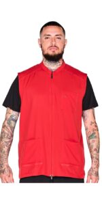 Barber Strong Vest - Red - On Model Front