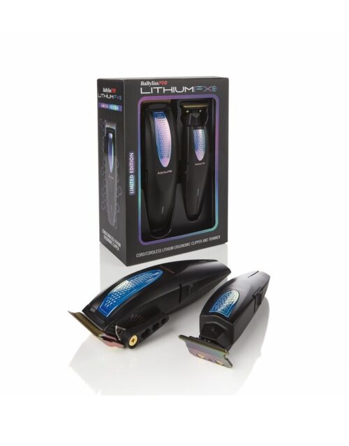 BabylissPro LithiumFX+ Limited Edition Iridescent Clipper and Trimmer Combo #FX73HOLPKRB