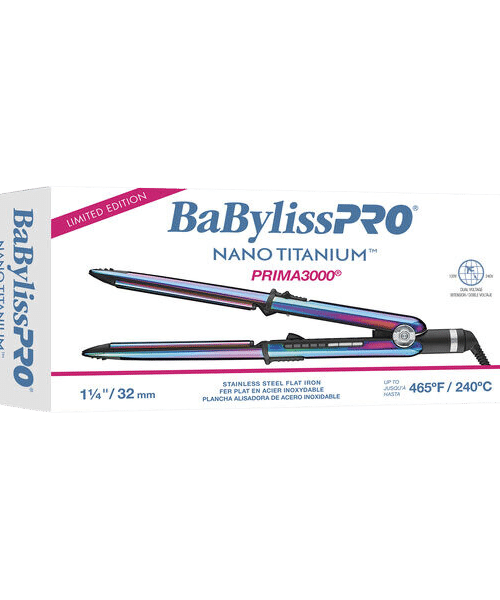 BabylissPro Limited Edition Iridescent Nano Titanium Prima 3000 1¼" Flat Iron #BNTRB3000TUC