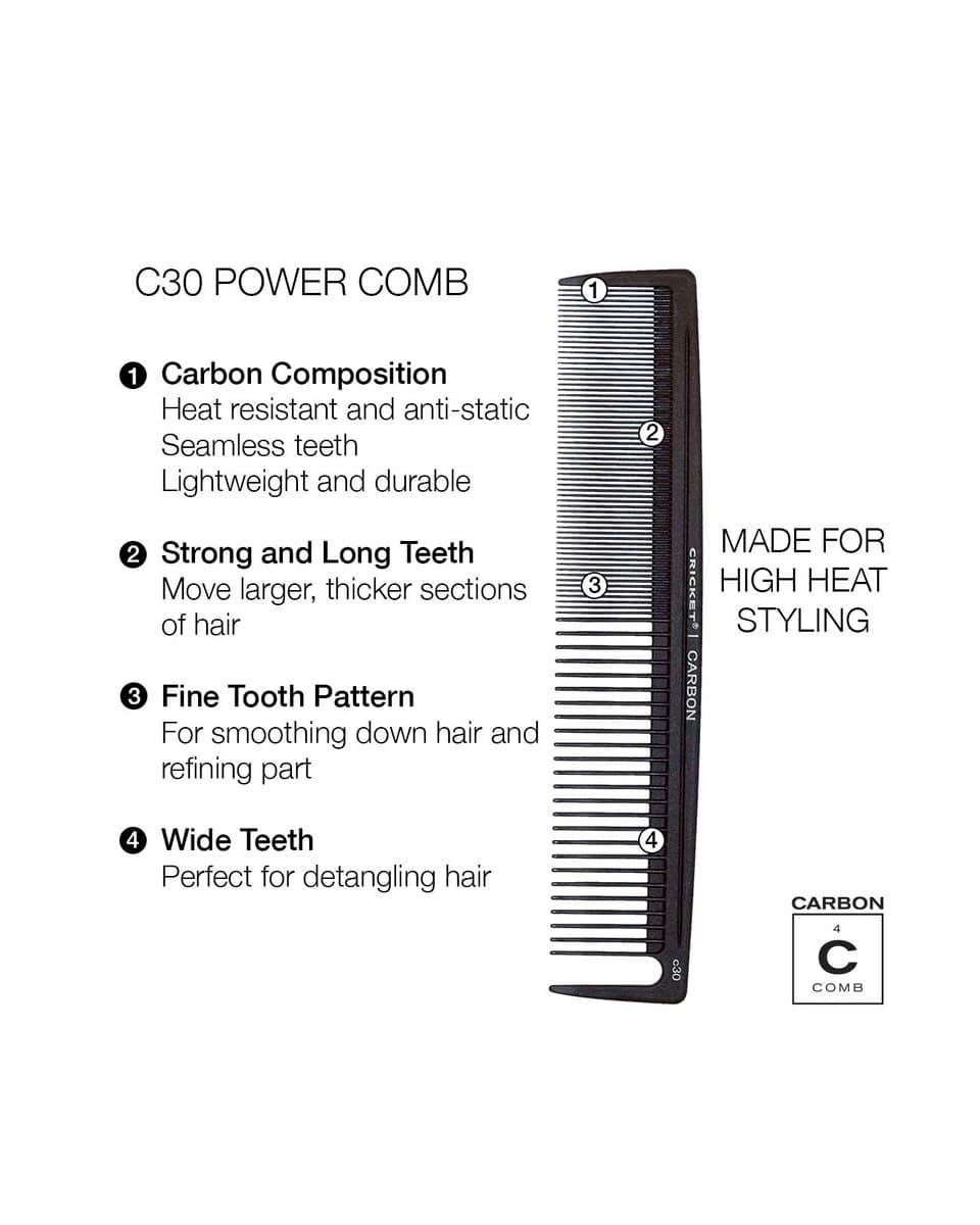 Cricket Carbon C30 Power Comb - Info