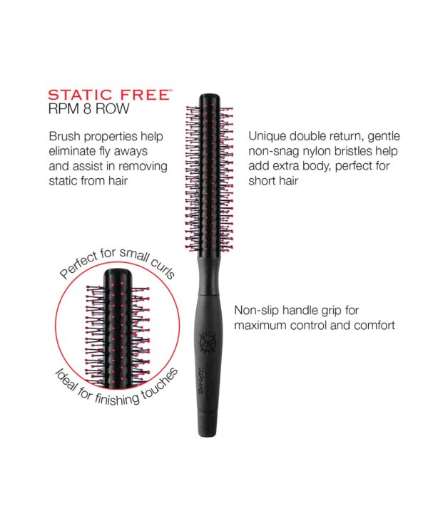 Cricket Static Free RPM 8 Row Round Brush - Info