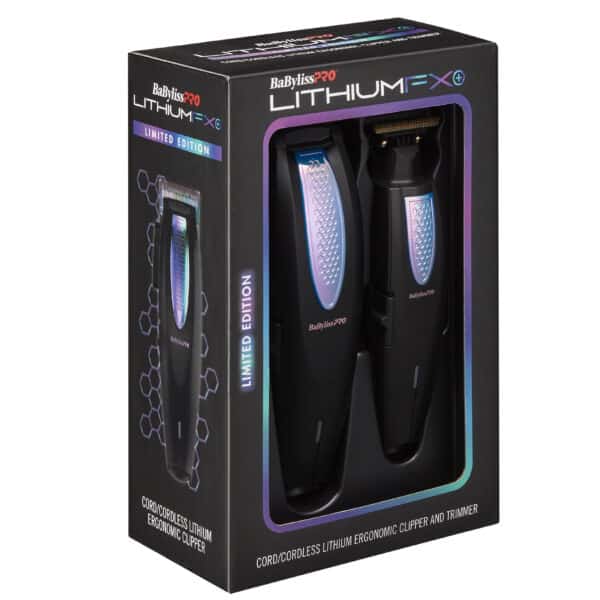 BabylissPro LithiumFX+ Limited Edition Iridescent #FX73HOLPKRB - Package angled right