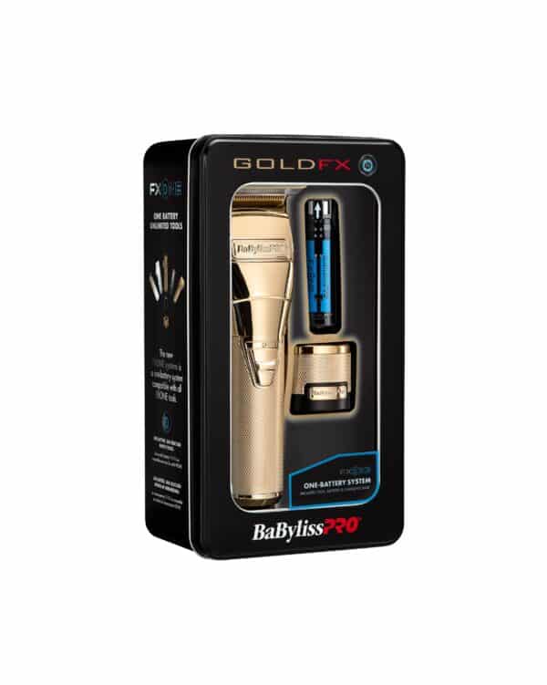 BabylissPro FXOne Cordless Clipper Gold #FX899 - Package Angle Right