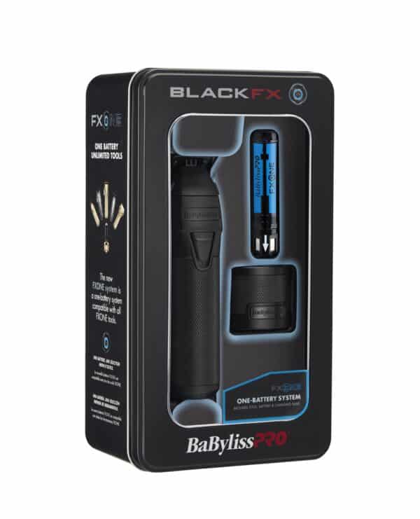BabylissPro FXOne Cordless Trimmer Black #FX799MB Package Angle Right