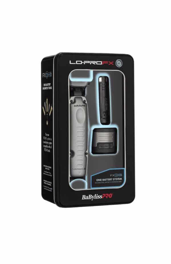 BabylissPro FXOne Lo-ProFX Trimmer Gray #FX729 Package Angle Right