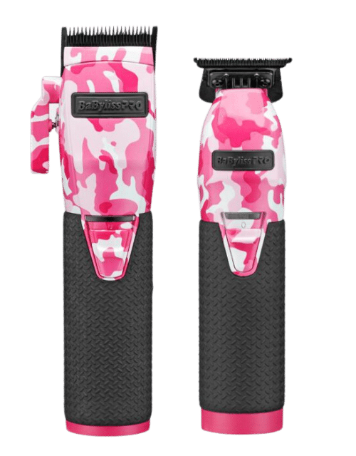 BabylissPro LimitedFX Pink Camo Clipper and Trimmer Combo #FXHOLPKCAMPK