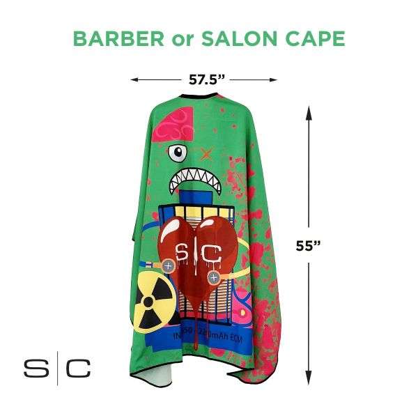 StyleCraft Radioactive Cape - Green - #SC312G Dimensions