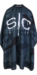 StyleCraft Black Camo Barber Cape #SC324B