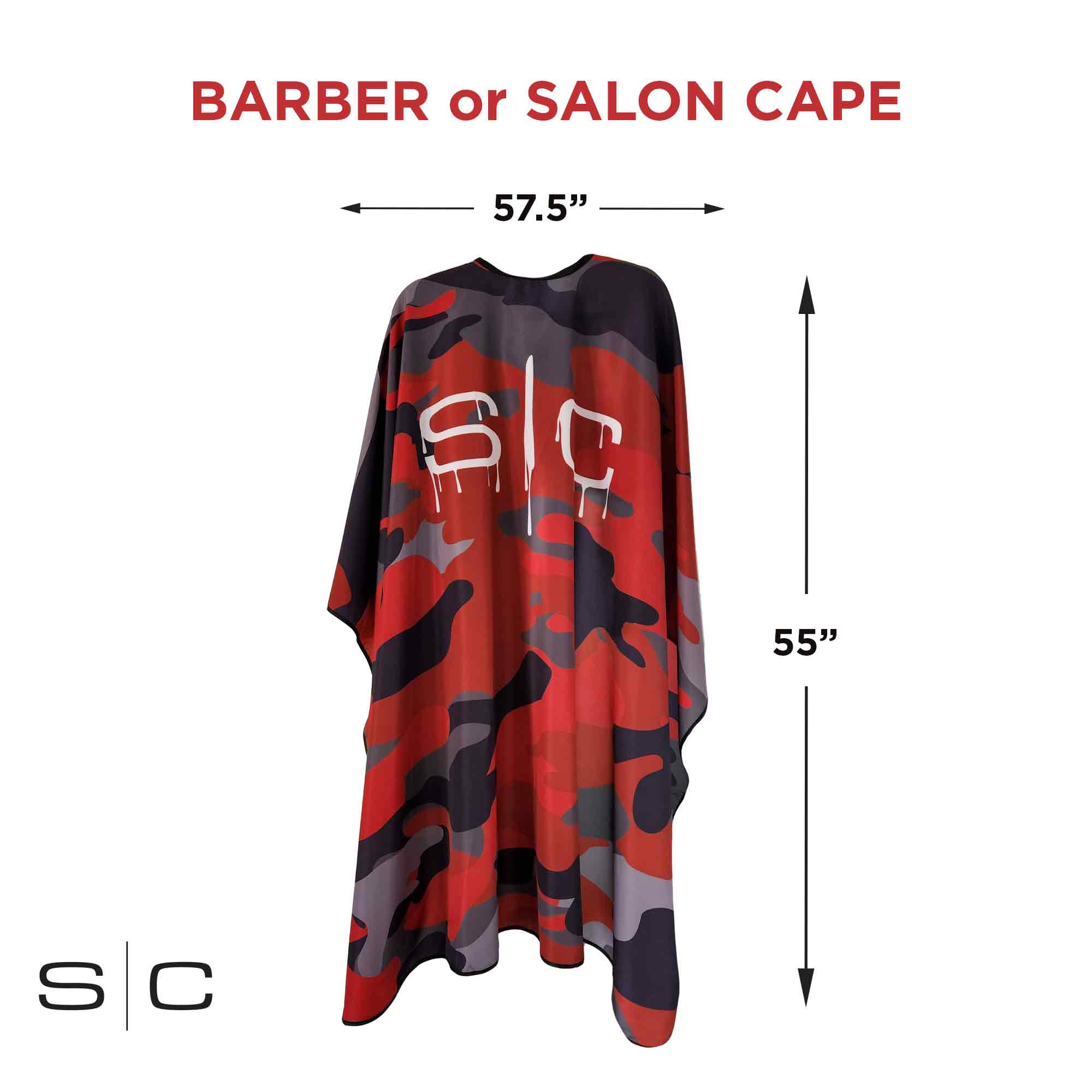 ★TOUT Y EST★ Lyon C Camo Original Red LN.C-CM-OL-RD StyleCraft Cutting Cape Red Camo #SC306M - Barber Depot