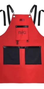 StyleCraft Red and Black Barber Apron #SC315R