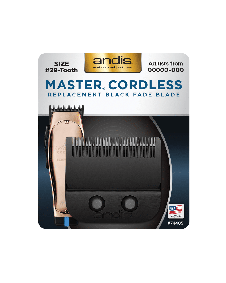 Andis Cordless Master Replacement Black Fade Blade #74405 - Packaging