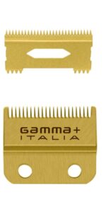 Gamma Gold Fixed Fade Blade with Gold Slim Deep Tooth Cutter #GP521G