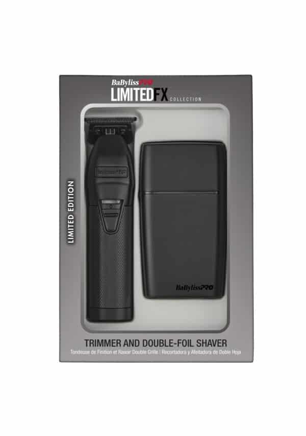 BabylissPro Limited Edition Matte Black Trimmer and Double Foil Shaver Value Pack #FXDUOFS2TMB - Image 2