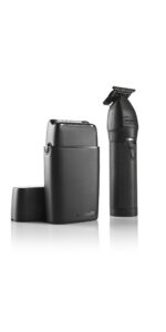 BabylissPro Limited Edition Matte Black Trimmer and Double Foil Shaver Pack #FXDUOFS2TMB - view 1