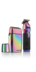 BabylissPro Limited Edition Iridescent Trimmer and Double Foil Shaver Value Pack #FXDUOFS2TRB