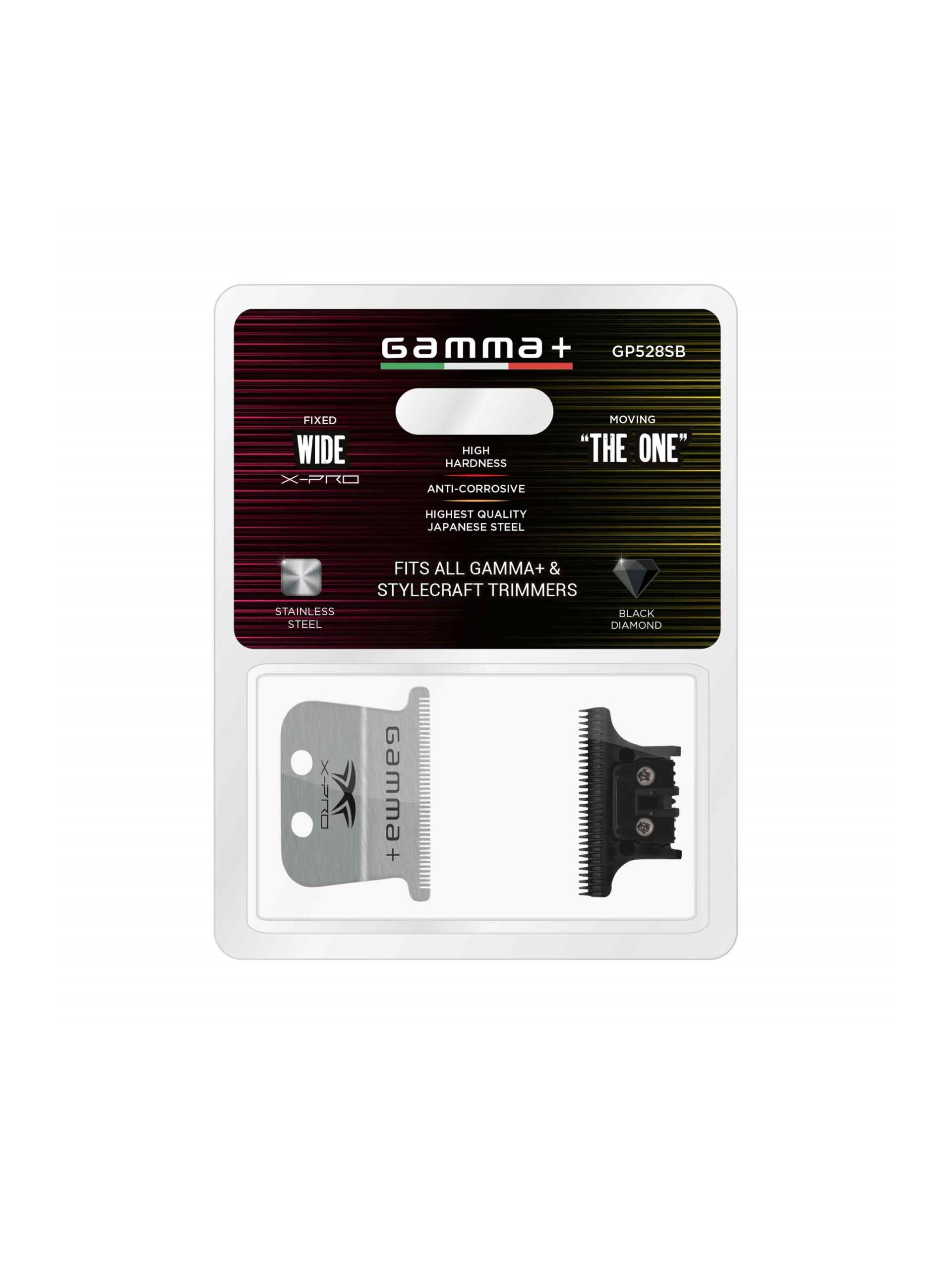 Gamma X-Pro Wide Stainless Steel Fixed Blade with The One DLC Trimmer …