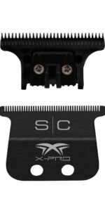 StyleCraft X-Pro Wide Black Diamond Fixed Blade with "The One" Cutter Trimmer Blade Set #SC536B