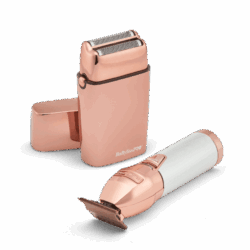 BabylissPro Limited Edition Rose Gold Trimmer and Double Foil Shaver Value Pack #FXDUOFS2TRG - Tools Displayed