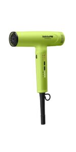 BabylissPro Nano Titanium Neon Yellow Light Ionic High Speed Dryer #BNTC9200NY - Angled