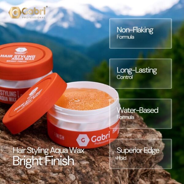 Gabri Hair Styling Aqua Wax - Bright Finish 150ml - Info
