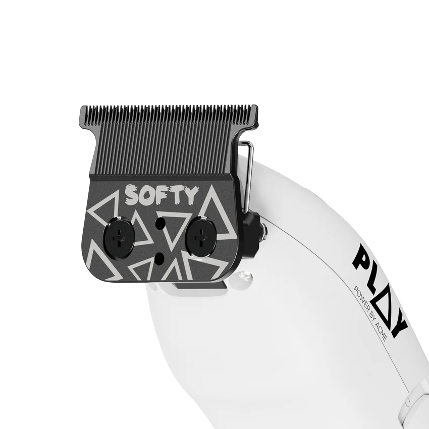 TPOB Play Trimmer White Update with Softy Blade - blade view