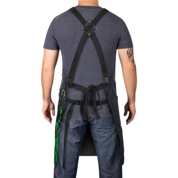 StyleCraft Radioactive Apron Black #SC338B - On person back view
